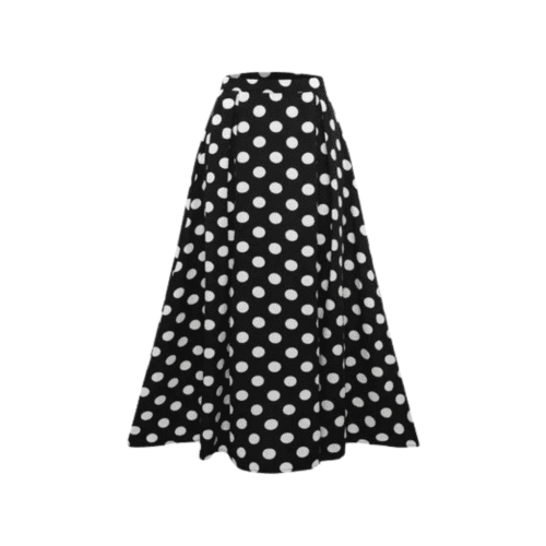 Polka Dot Pom Skirt - Black [Rental for 4 Days]
