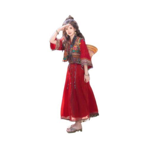Miao Traditional Hanfu - Red [Rental for 4 Days]